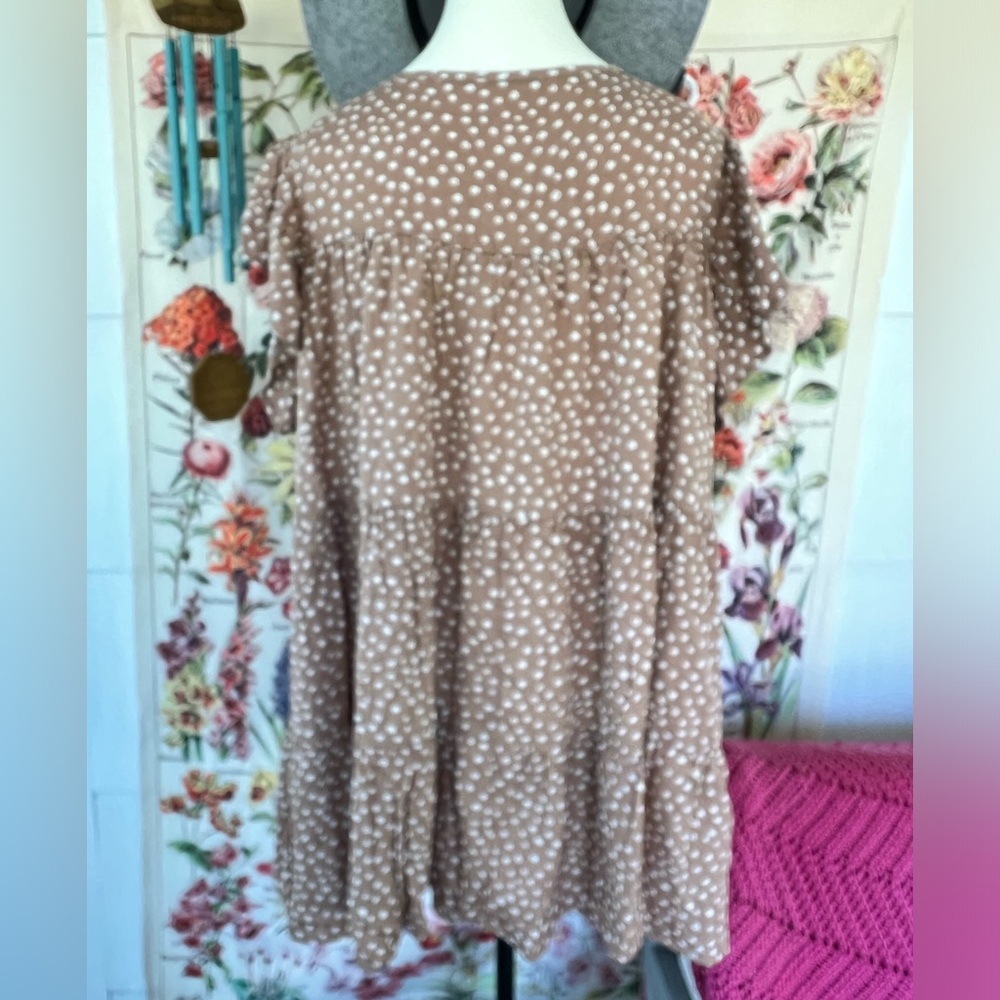 Ditzy Print Top. Us Size 14-16. Flutter Sleeves, … - image 3